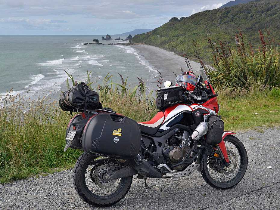 Neuseeland-Honda-Motorrad-Westkueste