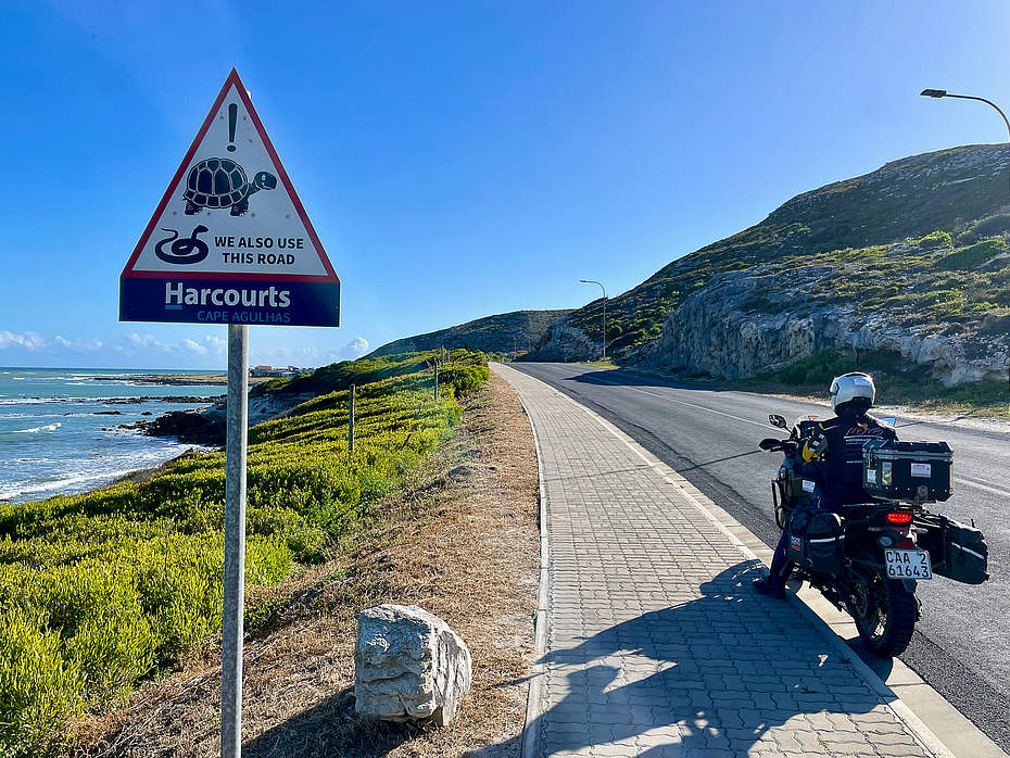 Motorradreise Südafrika Cape Agulhas