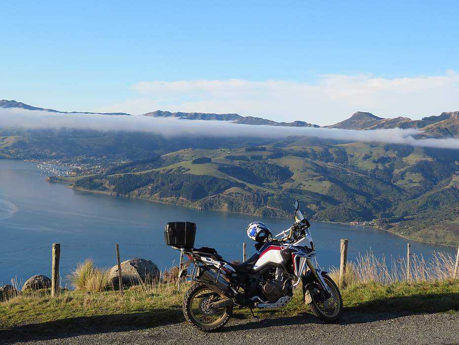 Neuseeland-Motorrad-Honda-Akaroa